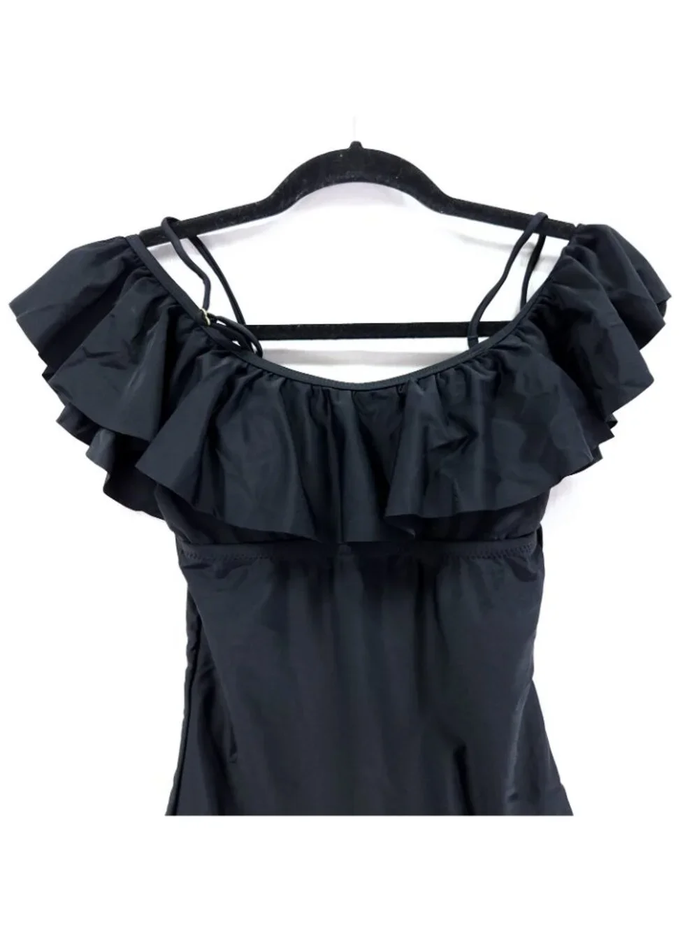 Raisins Barbados Ruffle Off-The-Shoulder Cheeky One-Piece Swimsuit Junior Small